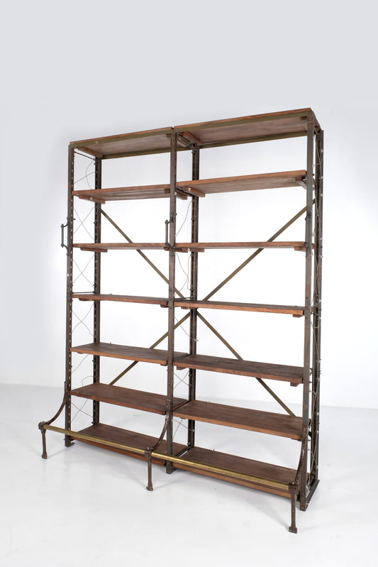 DOUBLE SIZE VINTAGE SHELVING UNIT