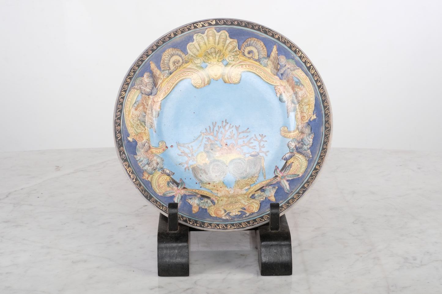 RARE OCEAN DEEP BLUE  1895 WONG LEE PLATE