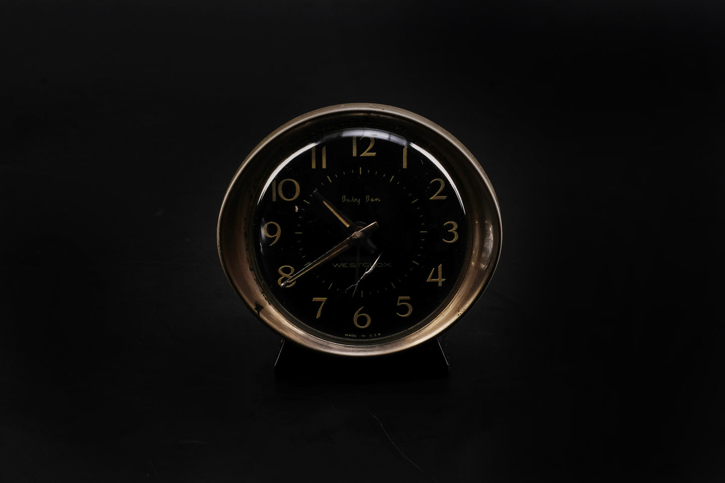 Westclox Baby Ben Black Luminous Oval Style 8 M:11038