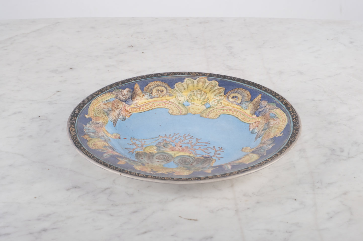 RARE OCEAN DEEP BLUE  1895 WONG LEE PLATE